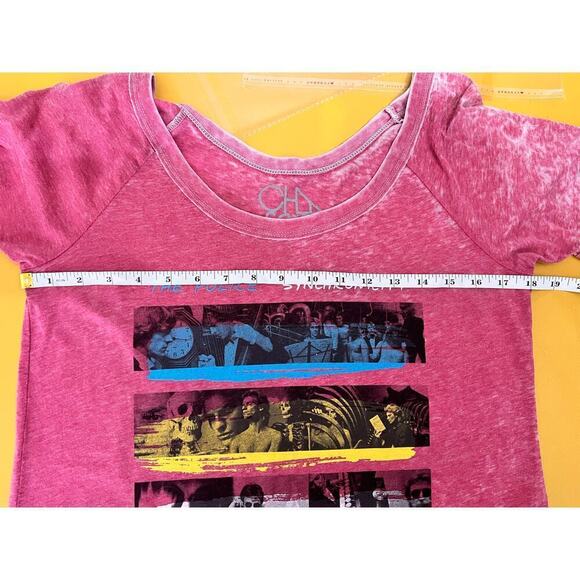 Chaser The Police Synchronicity Pink Short Sleeve Graphic 80s Band Tee Size S - Picture 5 of 6